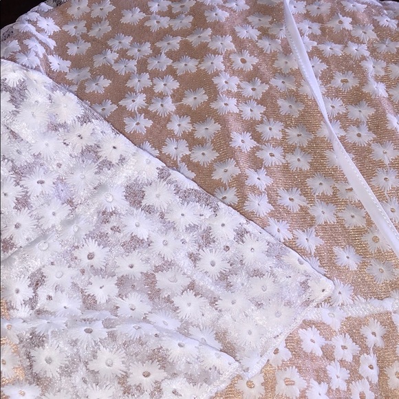 Ivory Cream Wildflower Flutter Overlay Dress - Picture 9 of 12